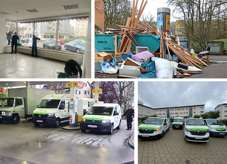 Schnell Entrümpelung & Haushaltsauflösung Stuttgart mit vielen Mitarbeitern Fahrzeug