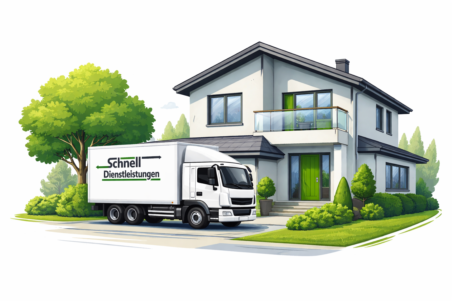 Entrümpelung Stuttgart – Kostenlose Besichtigung vor Ort mit Schnell Dienstleistungen Fahrzeug